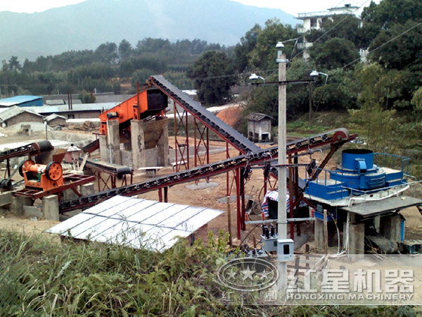石子生产线现场图